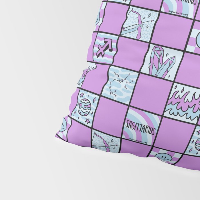 Sagittarius Checkered Print Pillow Sham Gallery Image 4