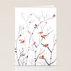 Birch Trees and Cardinal 2  Stationery Card Gallery Image 2