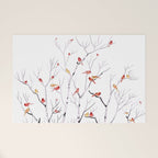 Birch Trees and Cardinal 2  Welcome Mat Gallery Image 1