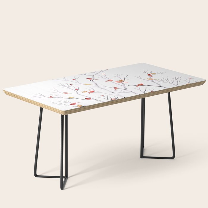 Birch Trees and Cardinal 2  Coffee Table Gallery Image 1