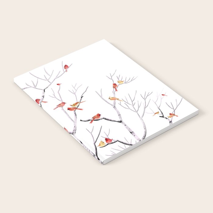Birch Trees and Cardinal 2  Notebook Gallery Image 2