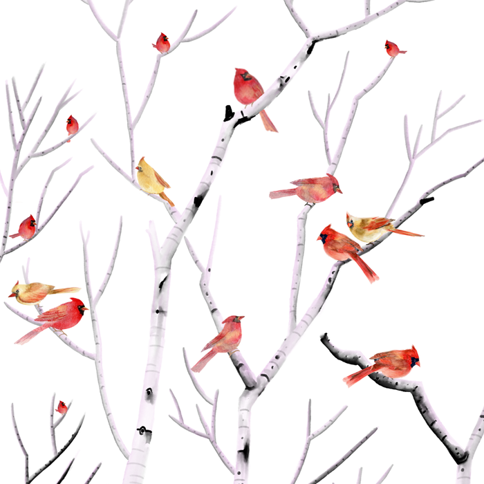 Birch Trees and Cardinal 2  Coffee Mug Gallery Image 2