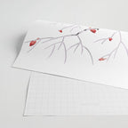 Birch Trees and Cardinal 2  Wrapping Paper Gallery Image 2