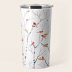 Birch Trees and Cardinal 2  Travel Mug Gallery Image 1