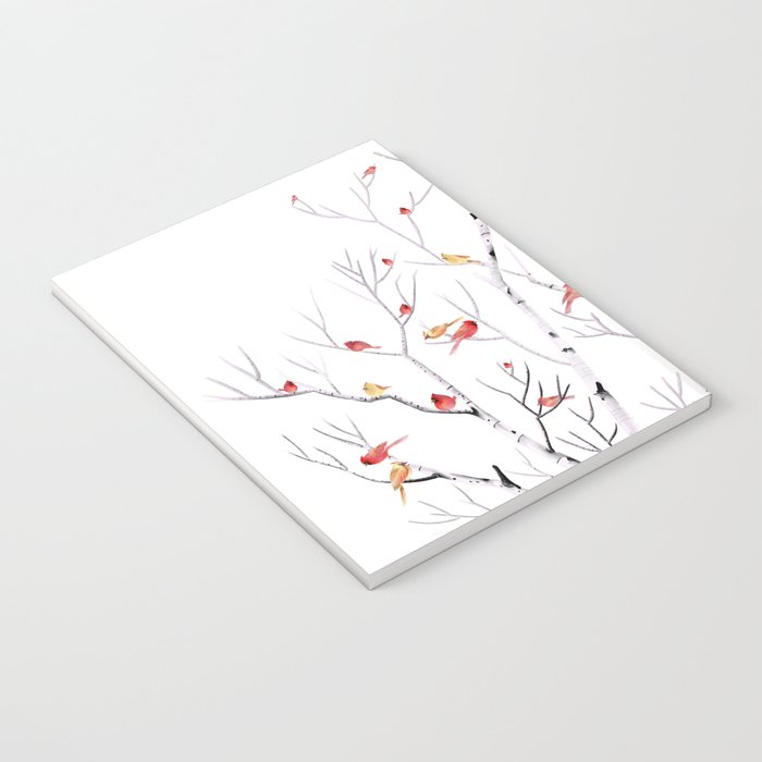 Birch Trees and Cardinal 2  Notebook Gallery Image 3