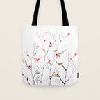 Birch Trees and Cardinal 2  Tote Bag Gallery Image 1