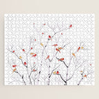 Birch Trees and Cardinal 2  Jigsaw Puzzle Gallery Image 1