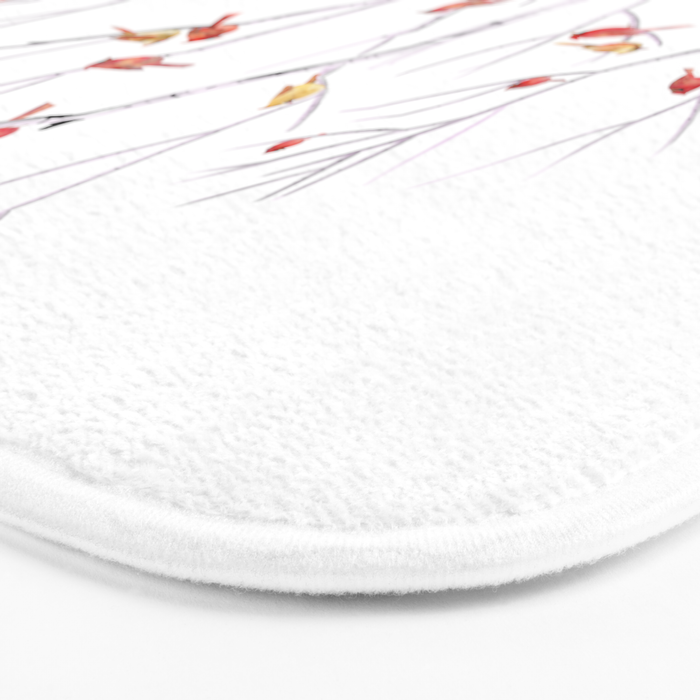 Birch Trees and Cardinal 2  Bath Mat Gallery Image 3