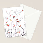 Birch Trees and Cardinal 2  Stationery Card Gallery Image 2