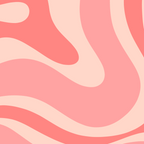 Blush Pink Modern Retro Liquid Swirl Abstract Pattern Square Coffee Mug Gallery Image 2