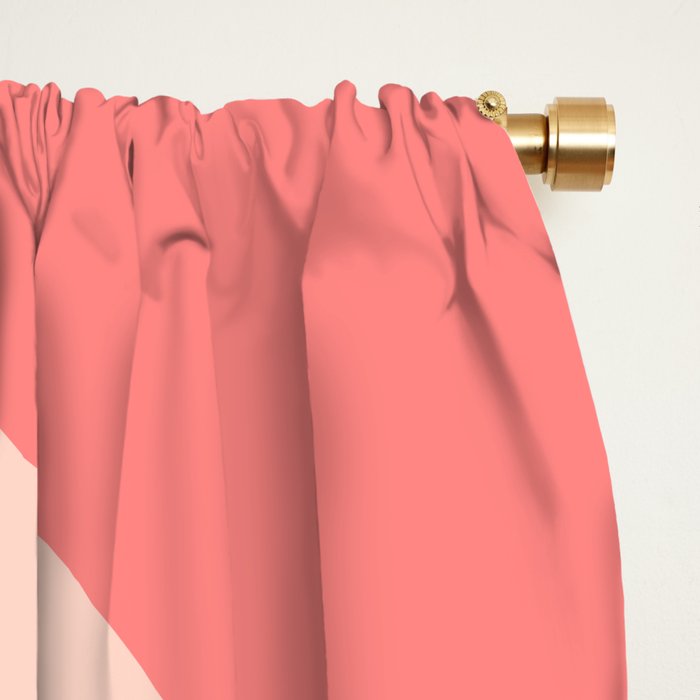Blush Pink Modern Retro Liquid Swirl Abstract Pattern Square Window Curtain Gallery Image 2
