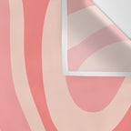 Blush Pink Modern Retro Liquid Swirl Abstract Pattern Square Wall Tapestry Gallery Image 3