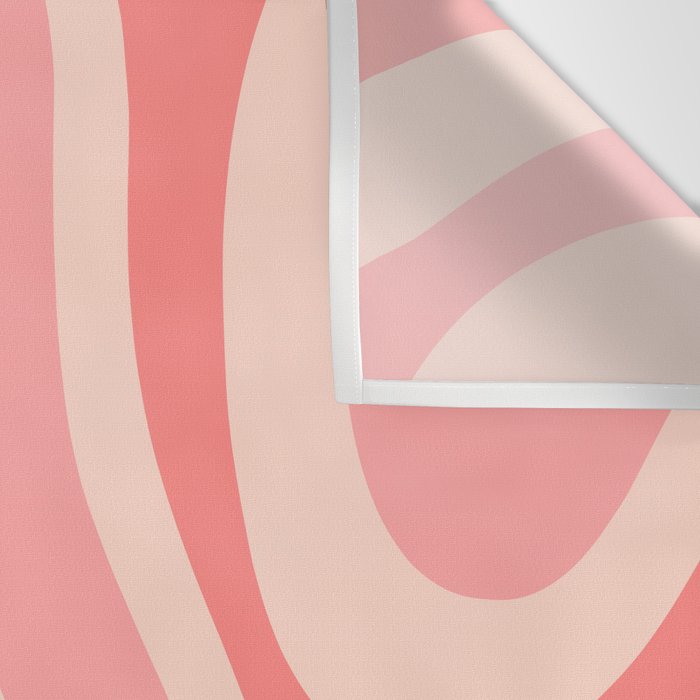 Blush Pink Modern Retro Liquid Swirl Abstract Pattern Square Wall Tapestry Gallery Image 3