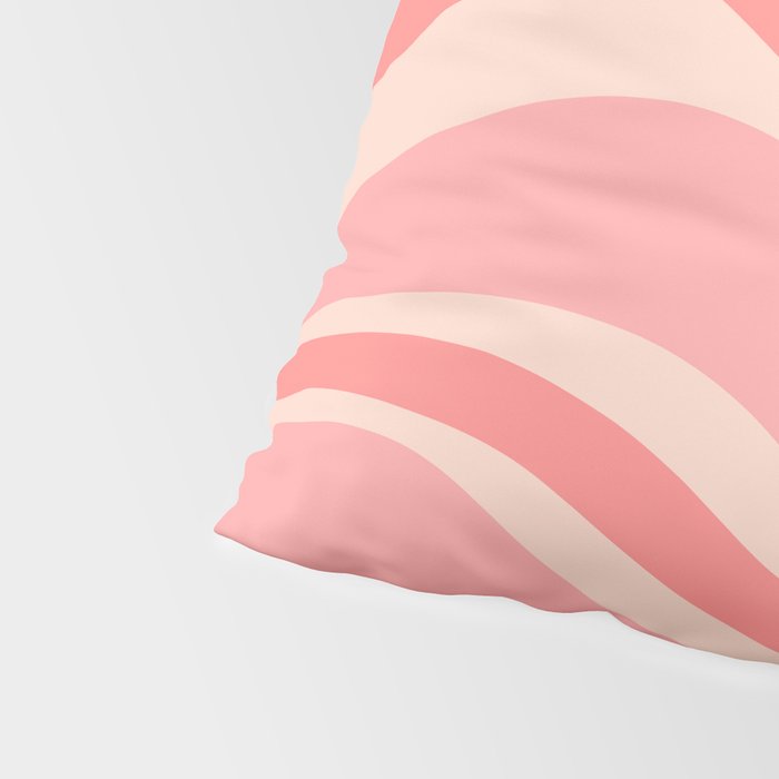 Blush Pink Modern Retro Liquid Swirl Abstract Pattern Square Pillow Sham Gallery Image 4