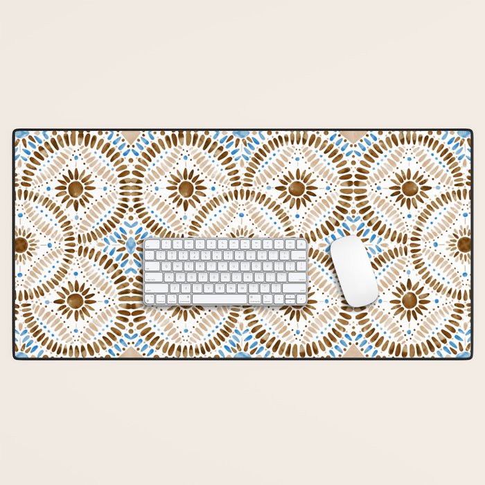 Rustic Tile Mandala A Desk Mat Gallery Image 1