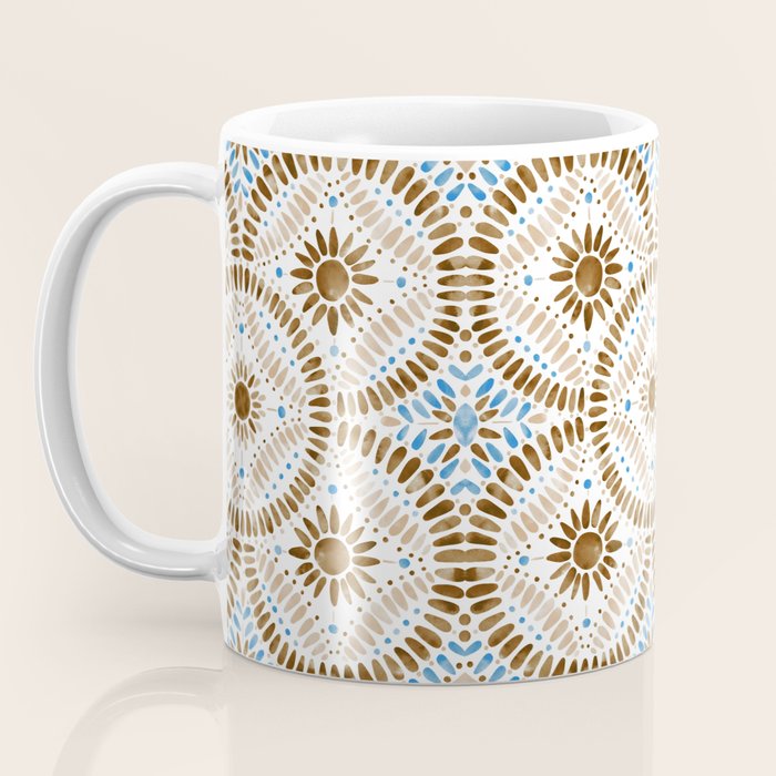 Rustic Tile Mandala A Coffee Mug Gallery Image 3