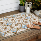 Rustic Tile Mandala A Outdoor Rug Gallery Image 2