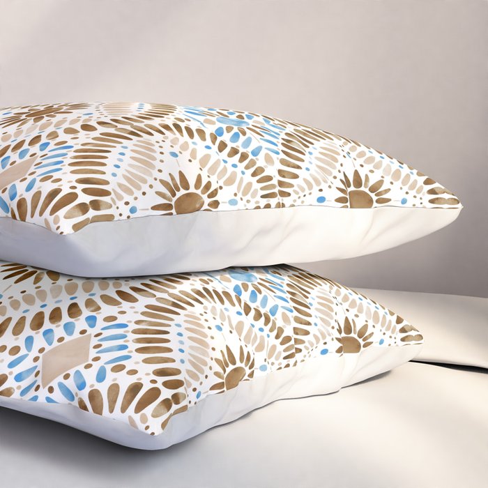 Rustic Tile Mandala A Pillow Sham Gallery Image 3