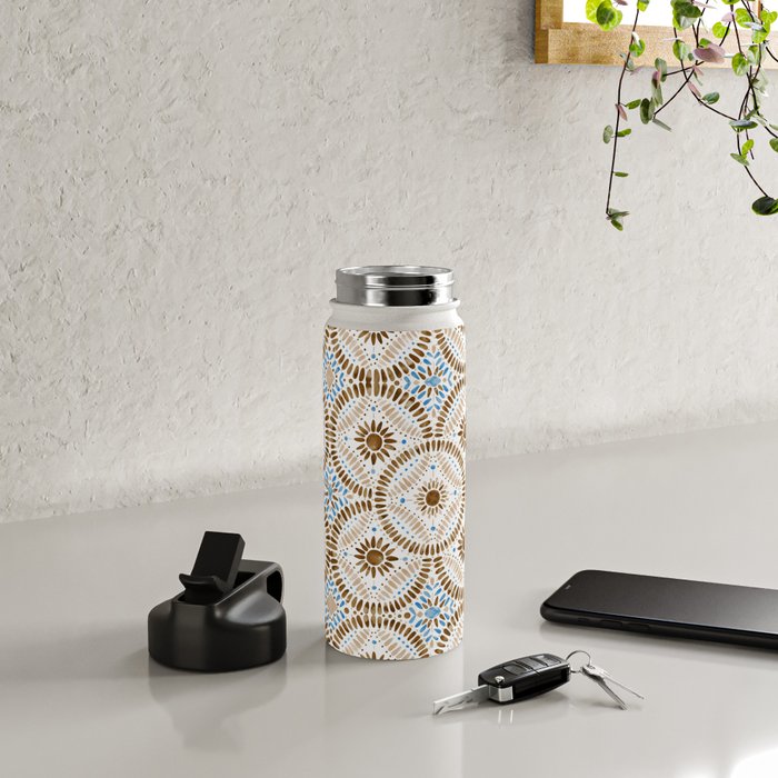 Rustic Tile Mandala A Water Bottle Gallery Image 4