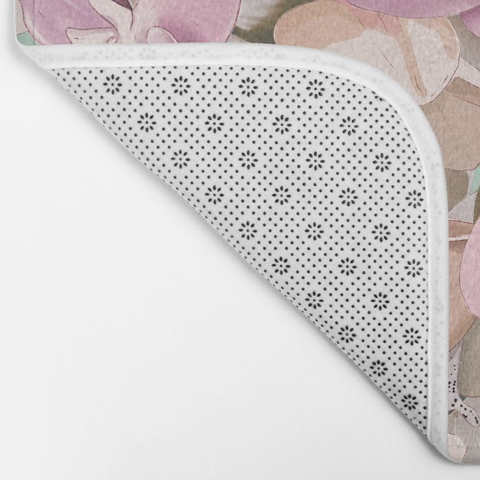 Lush Pink Tropical Flowers I Bath Mat Gallery Image 2