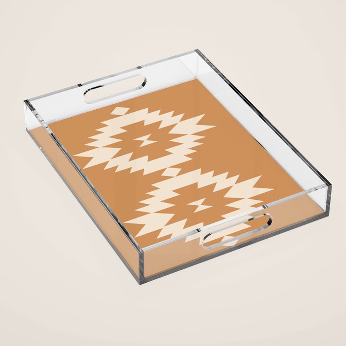 Southwestern Minimalism - Desert Orange Acrylic Tray Gallery Image 1
