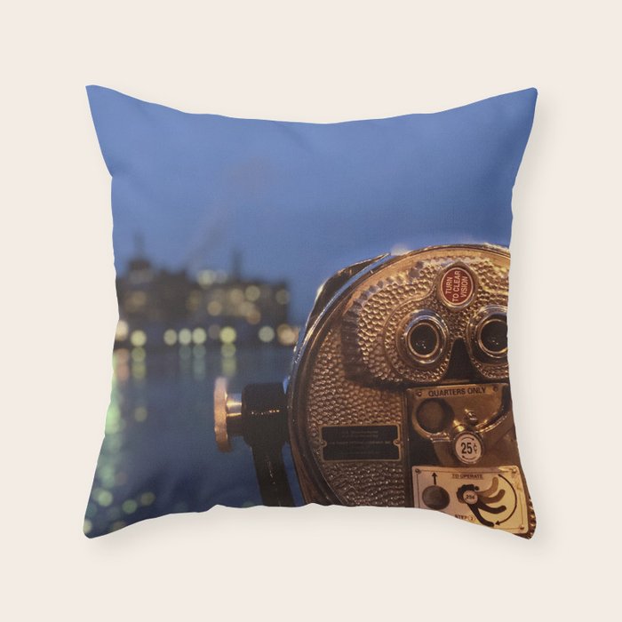 Fell's Point at Night Baltimore Maryland Throw Pillow Gallery Image 6
