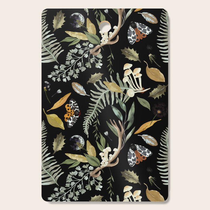 Moths Mystical Woodland D Cutting Board Gallery Image 1