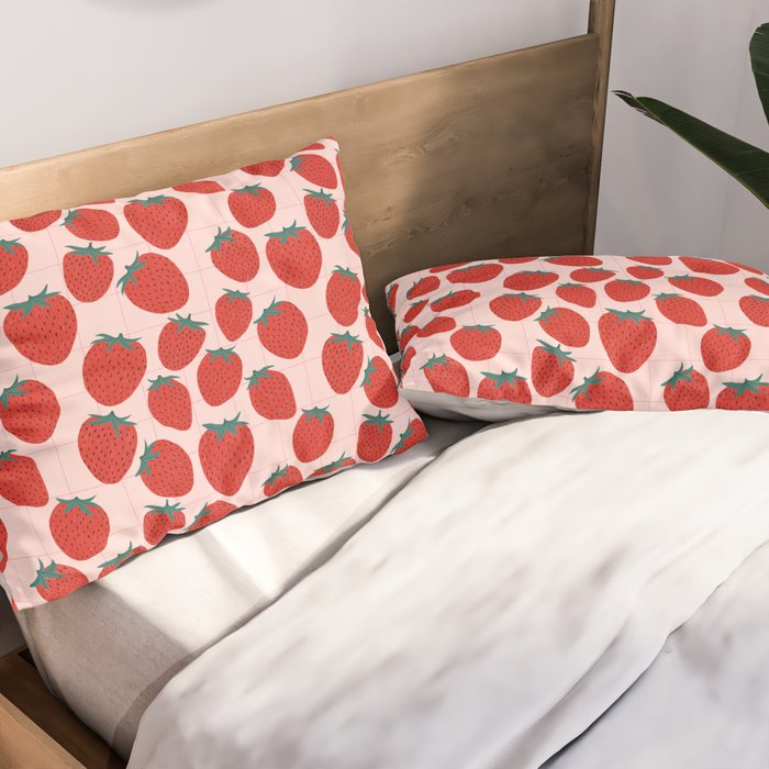 Strawberries and market I Pillow Sham Gallery Image 2
