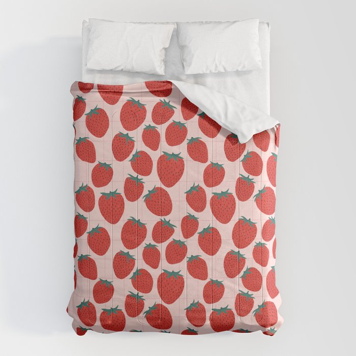 Strawberries and market I Comforter Gallery Image 1