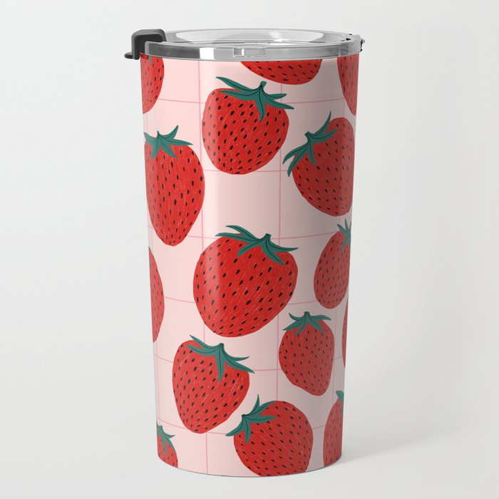 Strawberries and market I Travel Mug Gallery Image 3