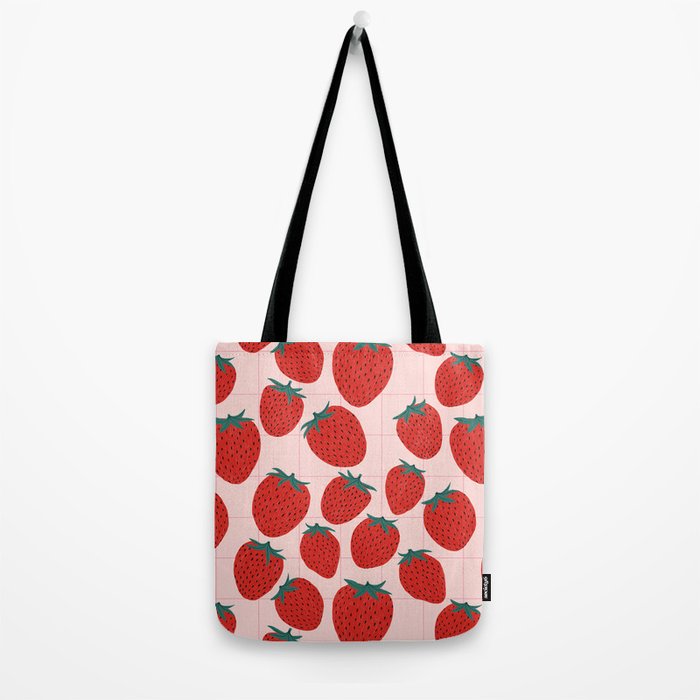 Strawberries and market I Tote Bag Gallery Image 2
