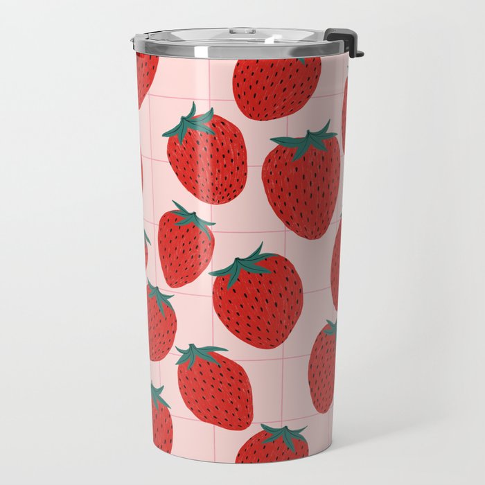 Strawberries and market I Travel Mug Gallery Image 2