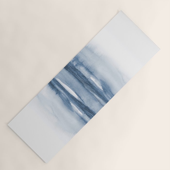 Indigo Clouds, Blue Abstract Art Yoga Mat Gallery Image 1