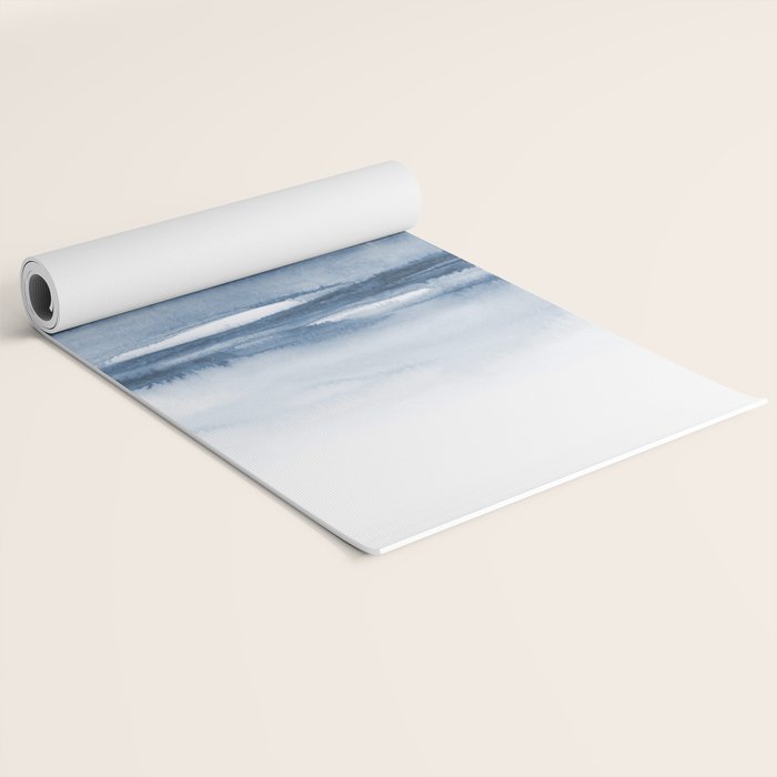 Indigo Clouds, Blue Abstract Art Yoga Mat Gallery Image 2