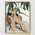 Lounging in my rattan chair Serving Tray Gallery Image 1