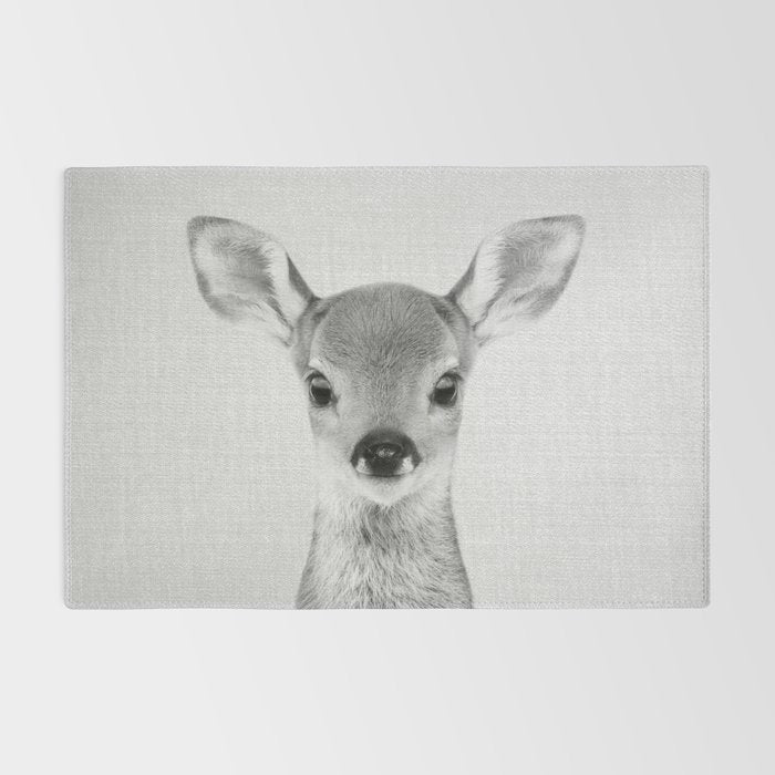 Baby Deer - Black & White Rug Gallery Image 2