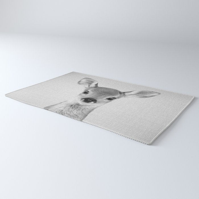 Baby Deer - Black & White Rug Gallery Image 3