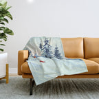 Skiing The Clear Leader Throw Blanket Gallery Image 1