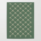Bows & Ribbons Pattern XXVI Natural Green Poster Gallery Image 4