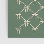 Bows & Ribbons Pattern XXVI Natural Green Poster Gallery Image 3