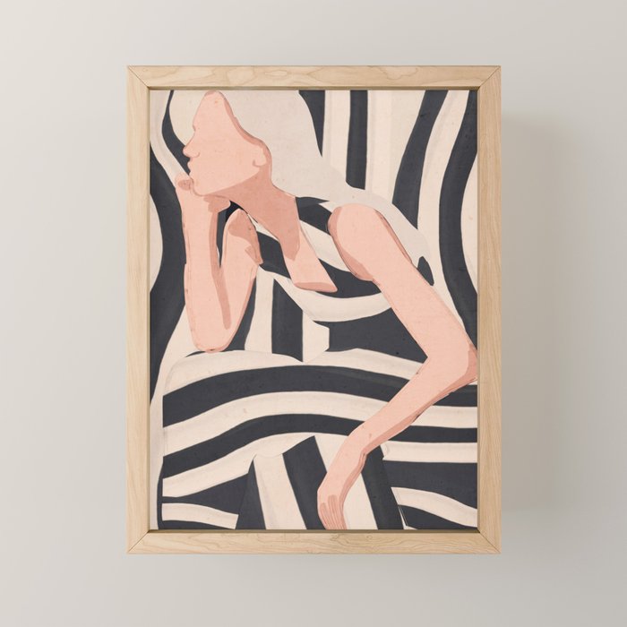 Striped Presence Mini Art Print Gallery Image 1