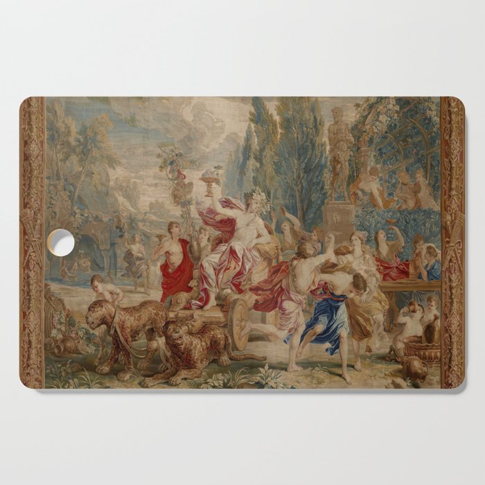 Antique 18th Century Mythological Bacchus God of Wine Tapestry Cutting Board Gallery Image 1