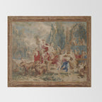 Antique 18th Century Mythological Bacchus God of Wine Tapestry Throw Blanket Gallery Image 2