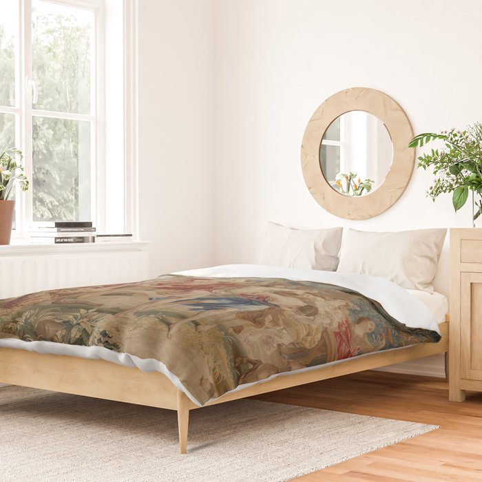 Antique 18th Century Mythological Bacchus God of Wine Tapestry Duvet Cover Gallery Image 2