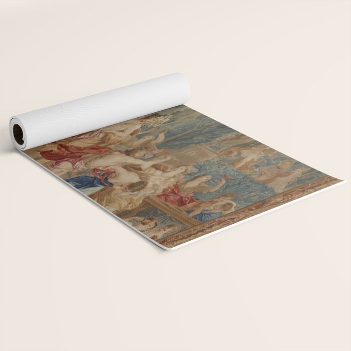 Antique 18th Century Mythological Bacchus God of Wine Tapestry Yoga Mat Gallery Image 2