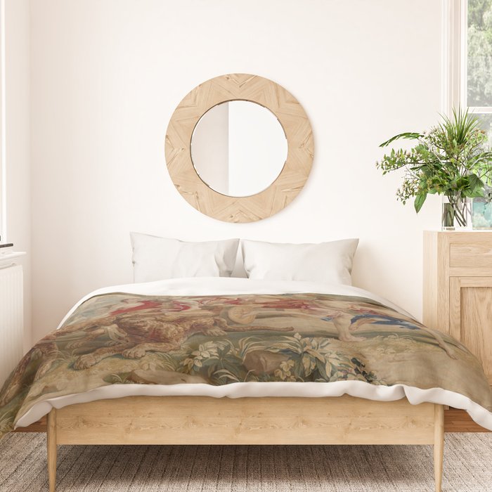 Antique 18th Century Mythological Bacchus God of Wine Tapestry Duvet Cover Gallery Image 3