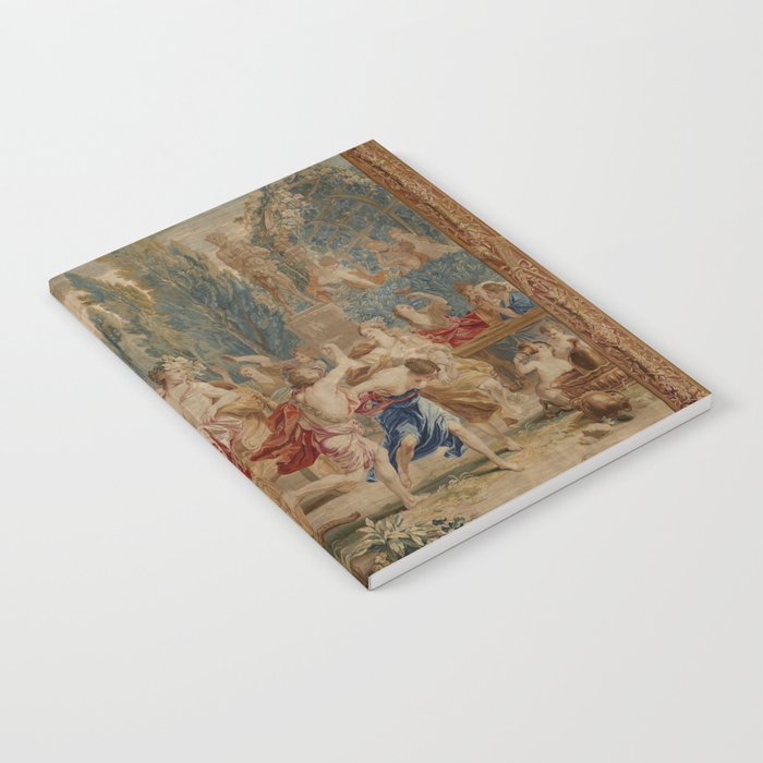 Antique 18th Century Mythological Bacchus God of Wine Tapestry Notebook Gallery Image 2