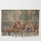 Antique 18th Century Mythological Bacchus God of Wine Tapestry Wall Hanging Gallery Image 1