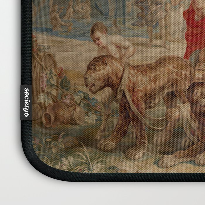 Antique 18th Century Mythological Bacchus God of Wine Tapestry Laptop Sleeve Gallery Image 3
