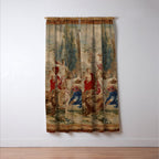 Antique 18th Century Mythological Bacchus God of Wine Tapestry Window Curtain Gallery Image 3
